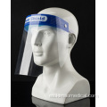 Escudo facial para protección con gafas máscara reutilizable.
